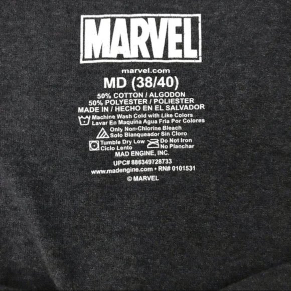 Marvel Deadpool Tank Top Dark Grey Men's Sz M - Picture 4 of 4